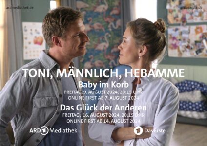 Toni Maennlich Hebamme Baby im Korb Das Glueck der Anderen